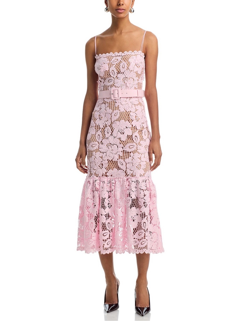 SELF-PORTRAIT Crochet Lace Midi Dress